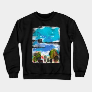 little house in the woods Crewneck Sweatshirt